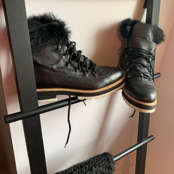 European size 41 Black/Brown/White Winter Shoes - Picture 1 of 12